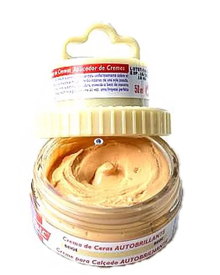 Beżowa pasta woskowa, nabłyszczająca, Shoe Cream Palc