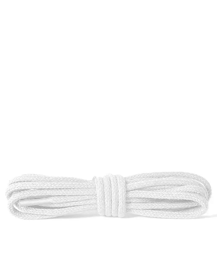 Białe, cienkie, sznurówki do butów, 45 cm Kaps