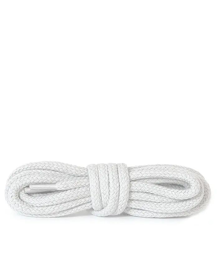 Białe sznurówki do butów, okrągłe grube 60 cm Kaps