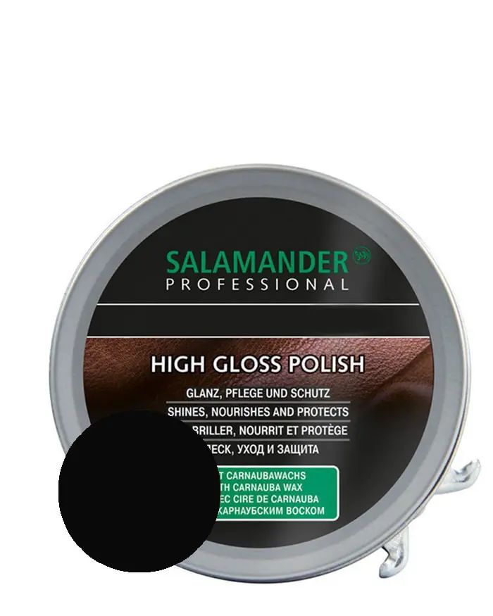Czarna, klasyczna pasta do butów High Gloss Polish Salamander