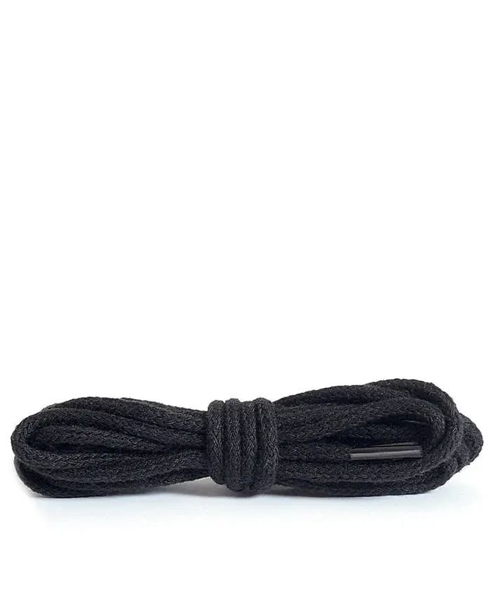 Czarne, cienkie, sznurówki do butów, 120 cm Kaps
