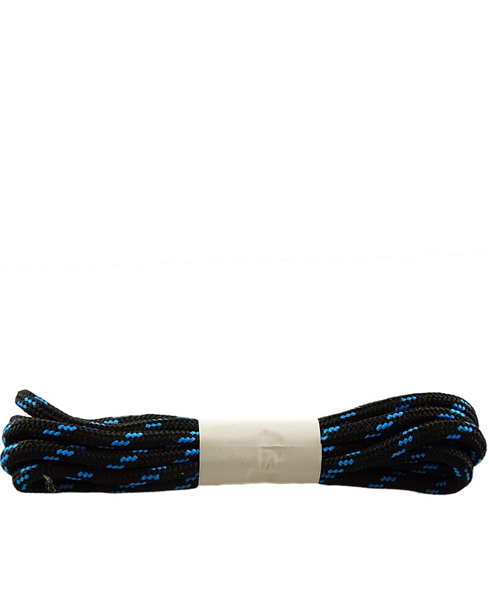 Czarno-niebieskie, trekkingowe sznurówki do butów 120 cm Halan