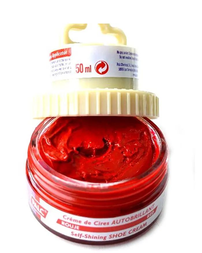 Czerwona pasta woskowa, nabłyszczająca, Shoe Cream Palc