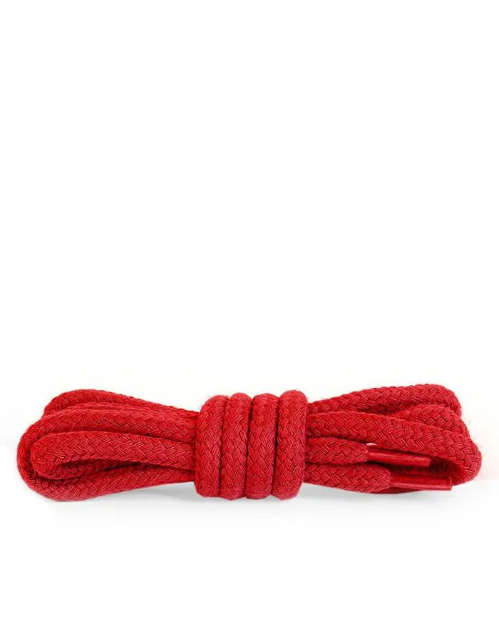 Czerwone, okrągłe grube, sznurówki do butów 120 cm Kaps