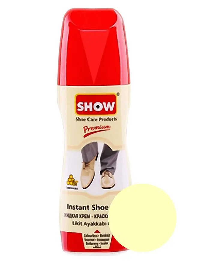 Bezbarwna pasta w płynie do butów, samopołyskowa Show 75 ml