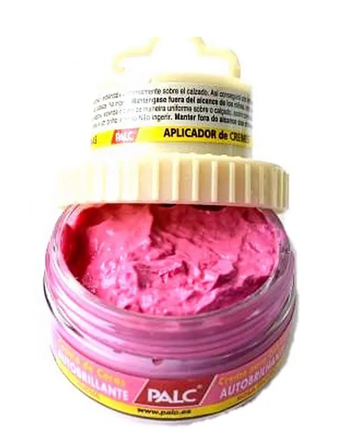 Różowa pasta woskowa, nabłyszczająca, Shoe Cream Palc