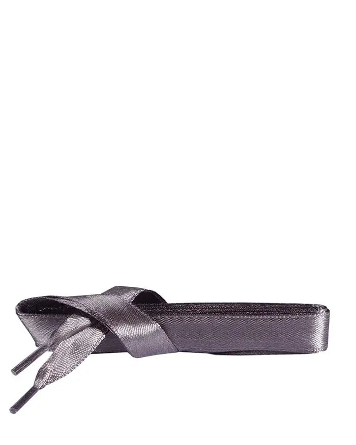 Szare, satynowe sznurówki do butów, płaskie, 120 cm Kaps