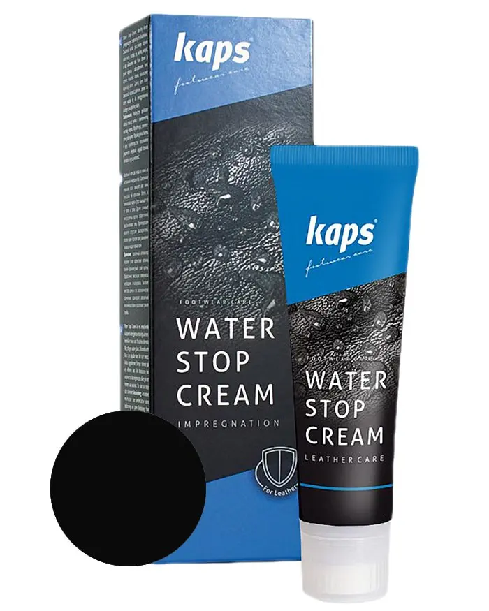 Czarna pasta do butów, Water Stop Cream Kaps 75 ml