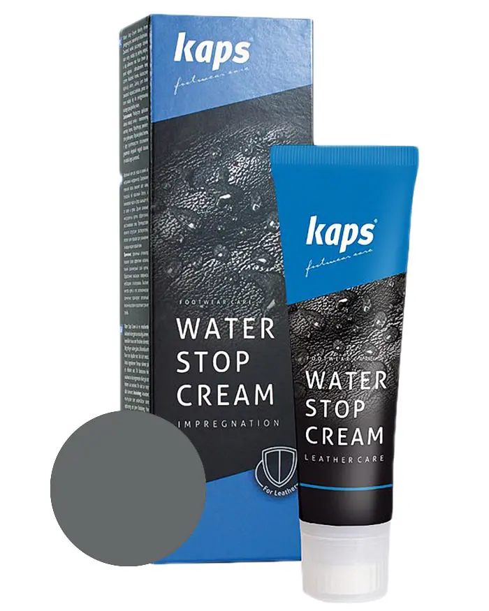 Jasnoszara pasta do butów, Water Stop Cream Kaps, 75 ml