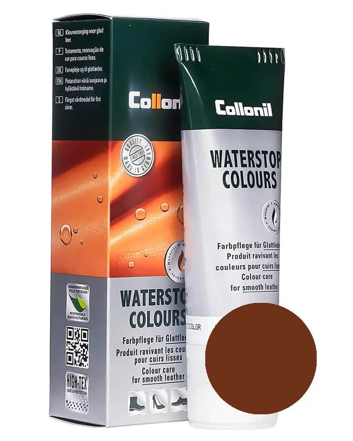 Brązowa pasta do butów, Waterstop Colours Collonil 398 75 ml