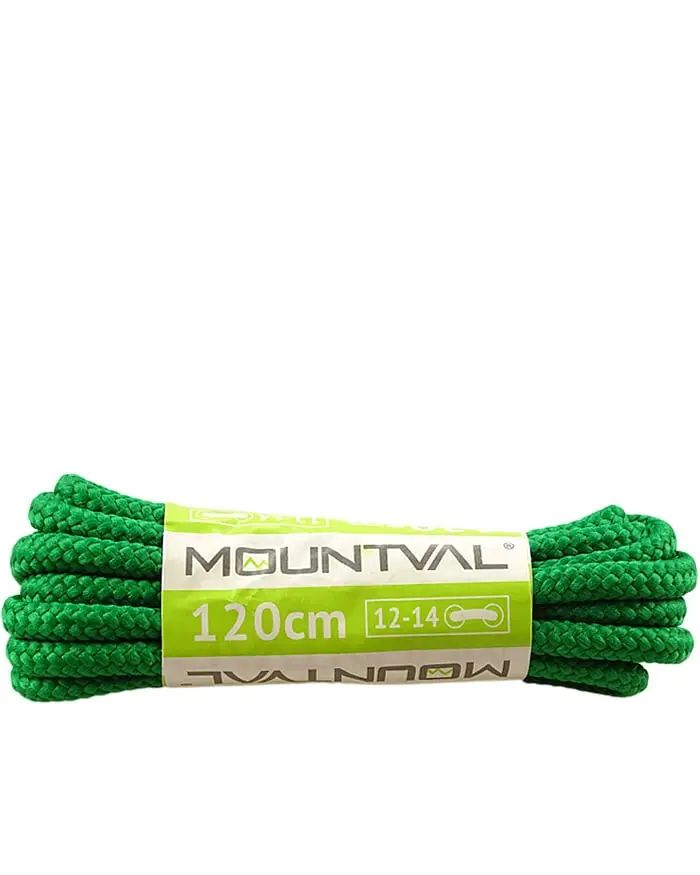 Zielone, trekkingowe sznurówki do butów, 120, Mountval