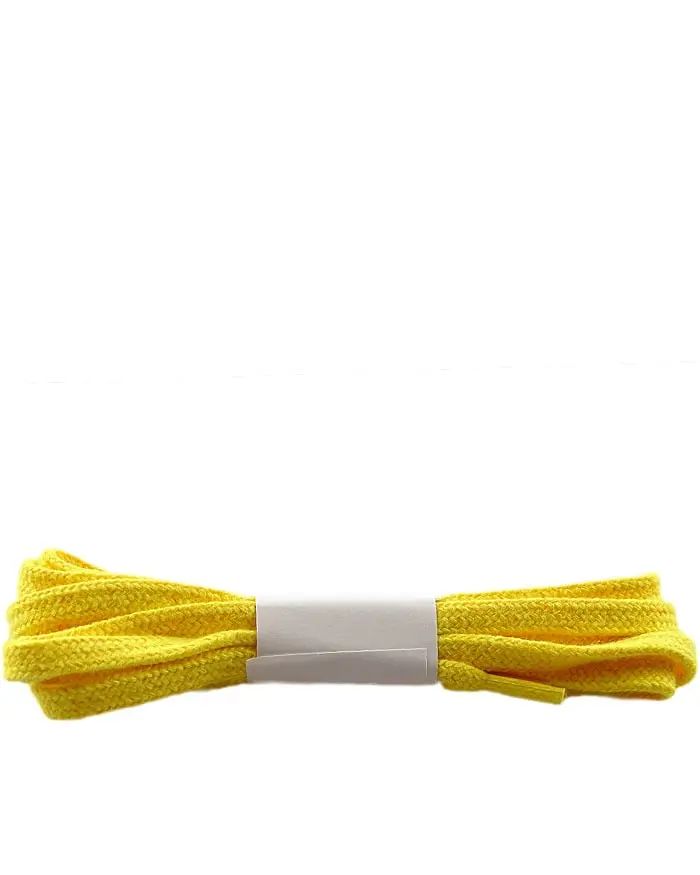 Żółte, płaskie, sznurówki do butów 100 cm Halan