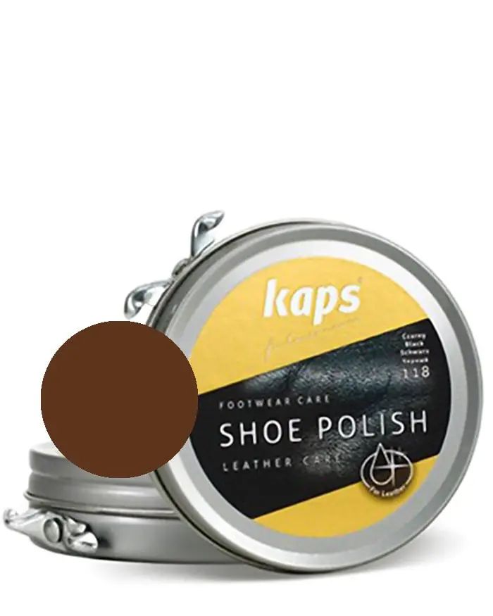 Brązowa, klasyczna pasta do butów, 50 ml, Shoe Polish Kaps