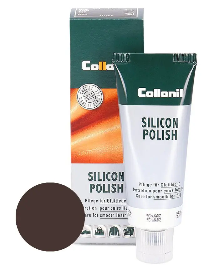 Ciemnobrązowa pasta do butów, Silicon Polish Collonil 75 ml