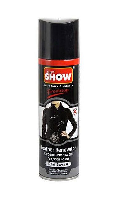 Czarny renowator do skóry licowej, spray 220 ml Show