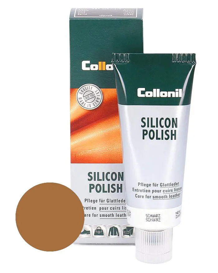 Jasnobrązowa pasta do butów, Silicon Polish Collonil 75 ml