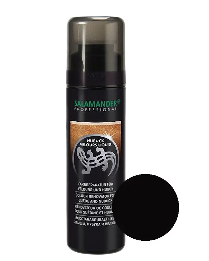 Nubuck Velours Liquid Salamander, czarna pasta do zamszu nubuku