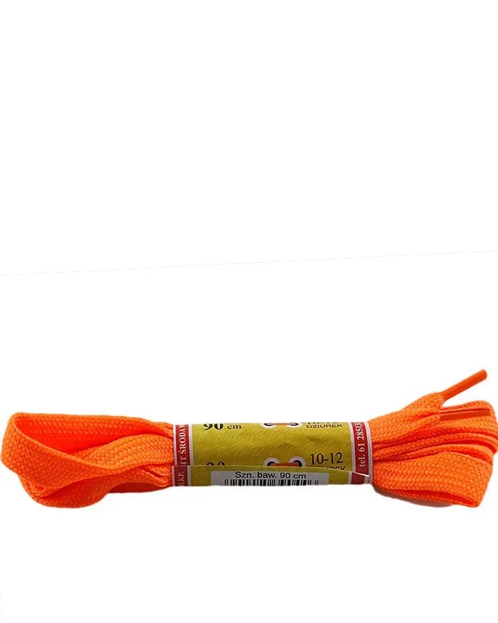 Pomarańczowe, sznurówki do sneakersów, płaskie 120 cm Mazbit