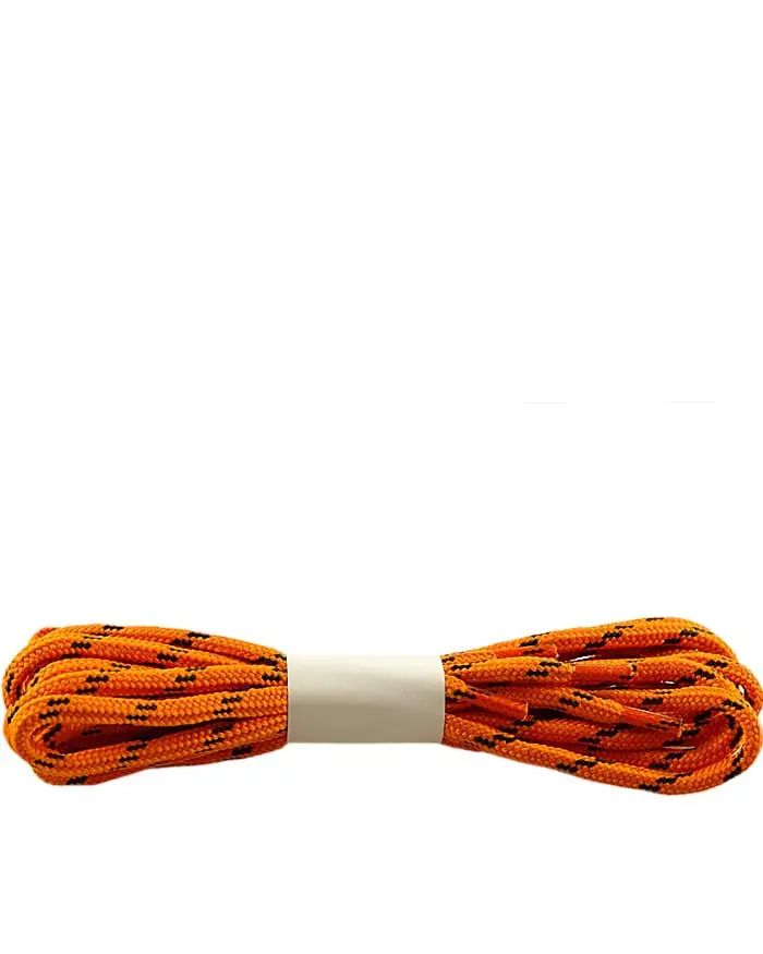 Pomarańczowo-czarne, trekkingowe sznurówki do butów 180 cm