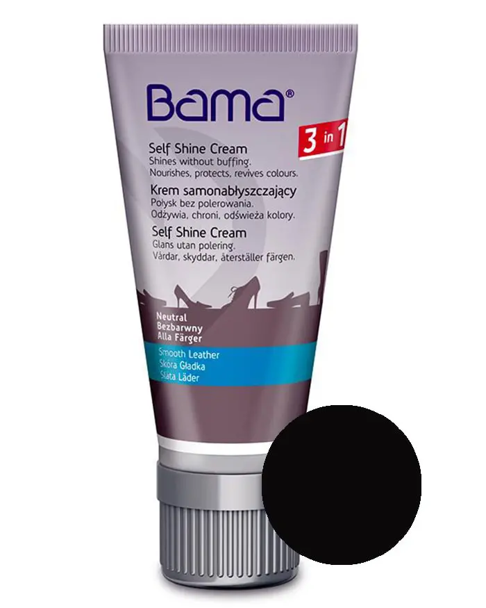 Czarna pasta do butów, samopołyskowa Self Shine Cream Bama