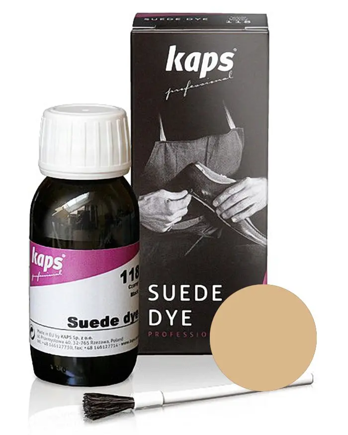 Beżowy barwnik do zamszu, nubuku Suede Dye Kaps 50 ml 130