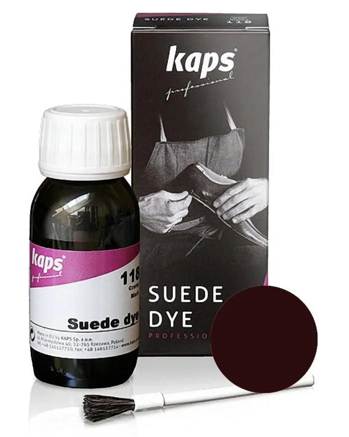 Ciemnobrązowy barwnik do zamszu, nubuku Suede Dye Kaps