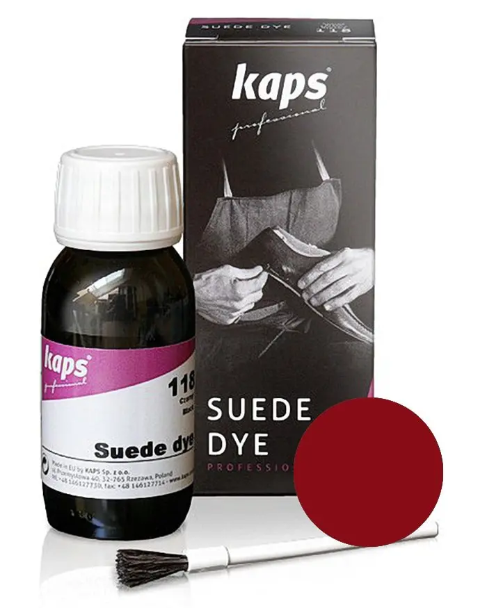 Czerwony barwnik do zamszu, nubuku Suede Dye Kaps 50 ml 112