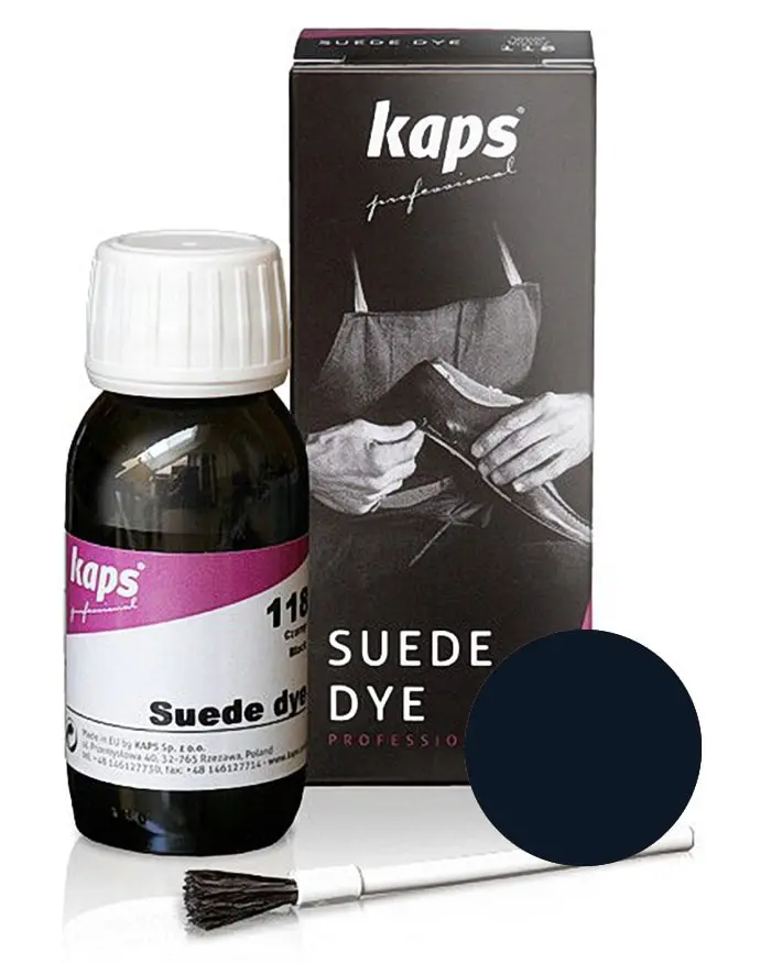 Granatowy barwnik do zamszu nubuku Suede Dye Kaps 50 ml 117