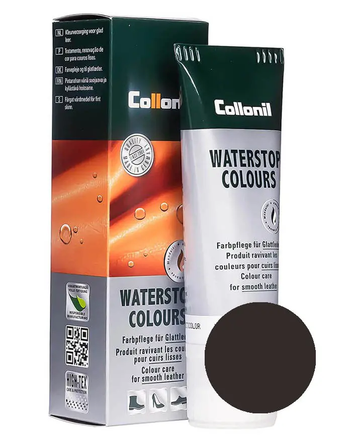 Ciemnobrązowa pasta do butów, Waterstop Colours Collonil 399 75