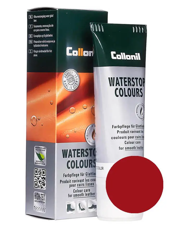 Czerwona pasta do butów, Waterstop Colours Collonil 440 75 ml