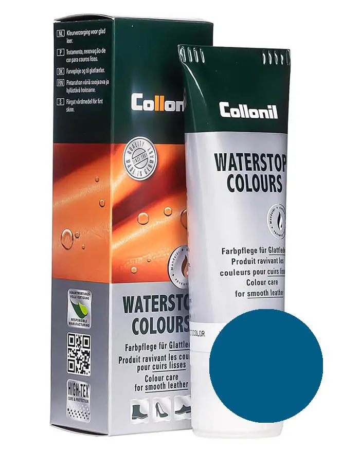 Niebieska pasta do butów, Waterstop Colours Collonil 584 75 ml