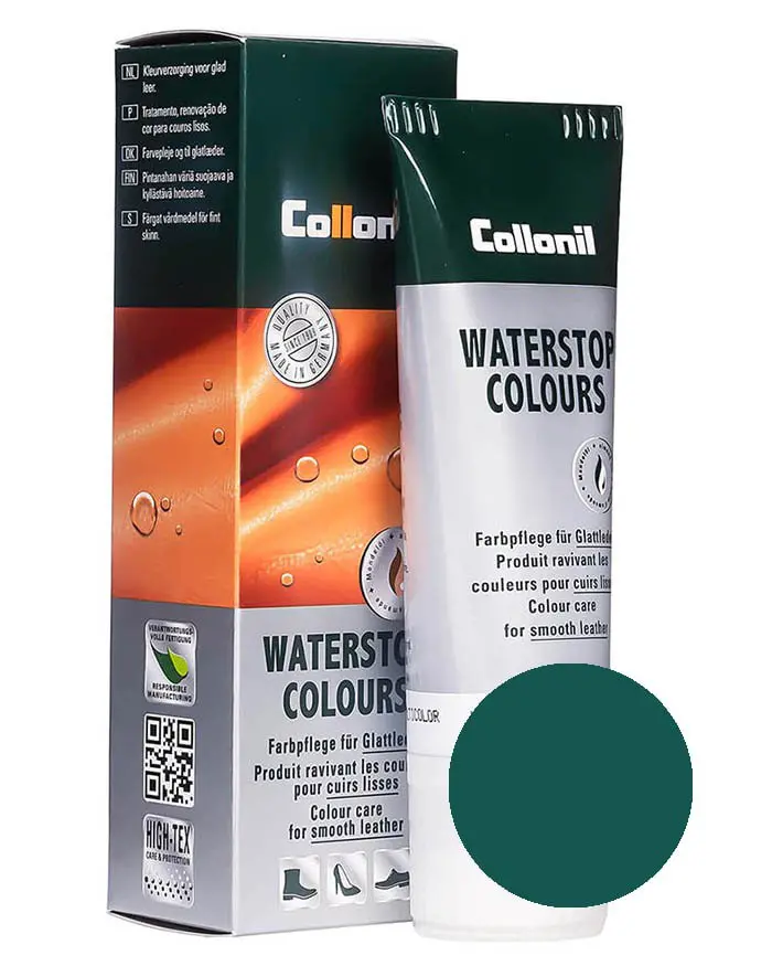 Szmaragdowa pasta do butów, Waterstop Colours Collonil 535 75 ml