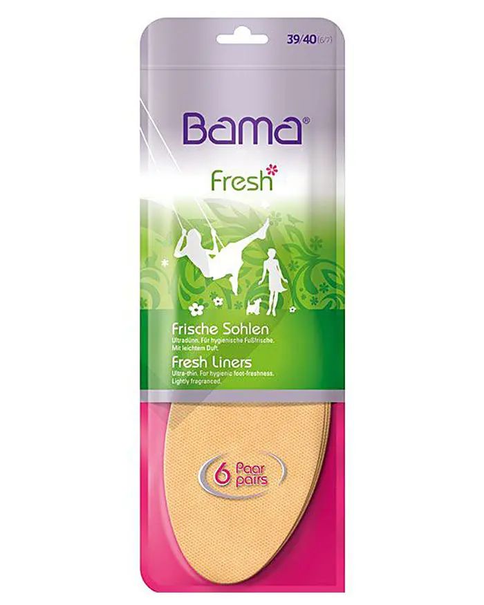 Wkładki do butów odświeżające, komplet 6 par Fresh Line Bama